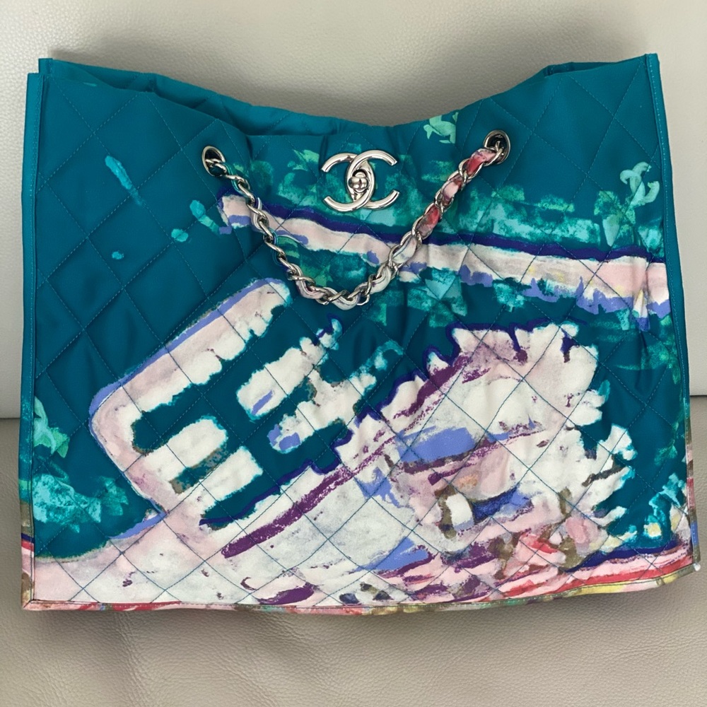 Chanel Graffiti watercolor tote